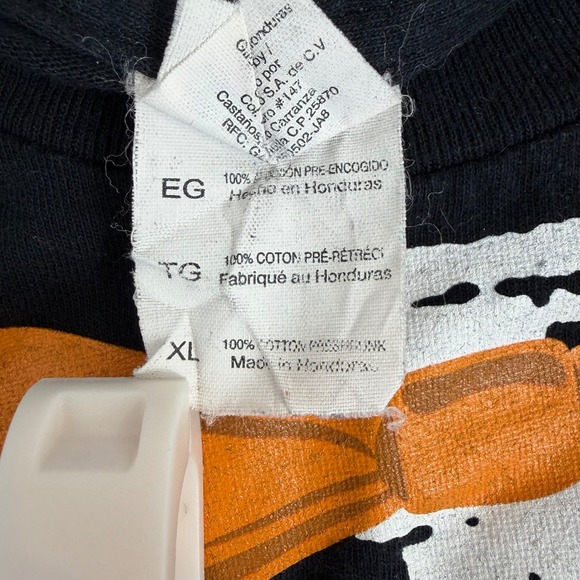 Skeleton Tuxedo Costume Graphic Tee Black Orange Halloween Skull Bowtie Mens XL - Picture 2 of 4